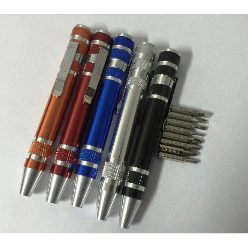 Promotional Gift Aluminum 8 in 1 Screwdriver Pen