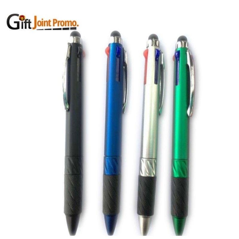 Promotional Plastic 3 Colors Stylus Ballpoint Pen