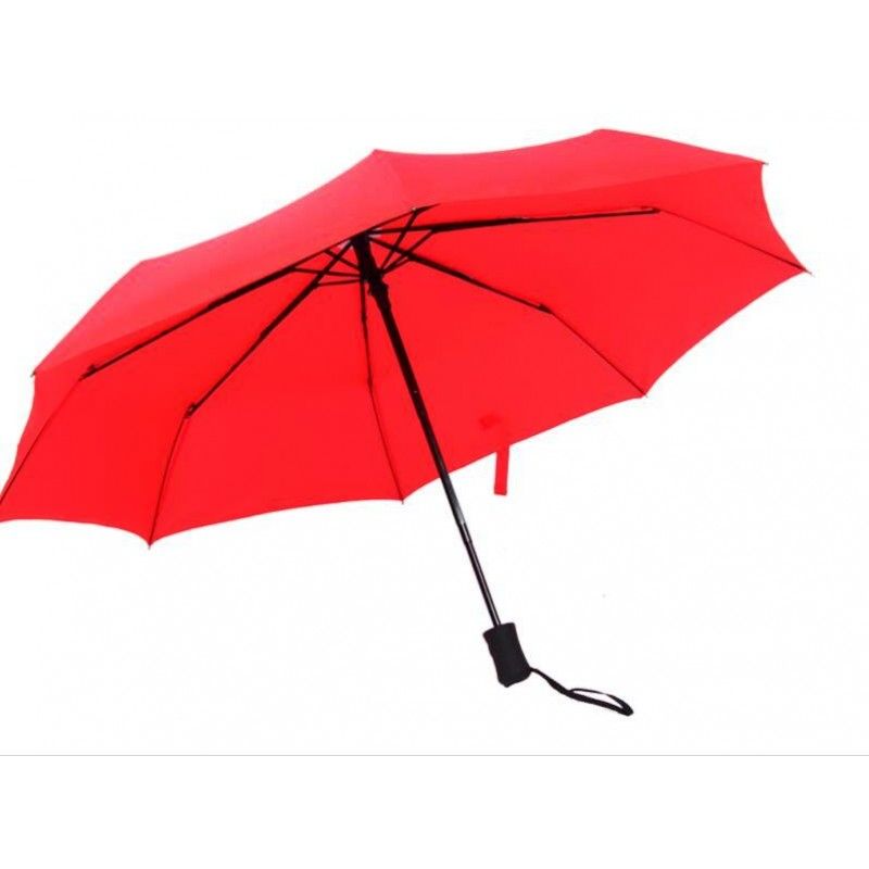 Promotional 3 Folding red umbrella-23 inches