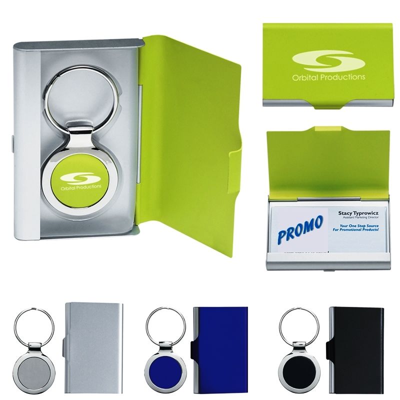 Promotional 2 in 1 Key Tag Business Card Holder