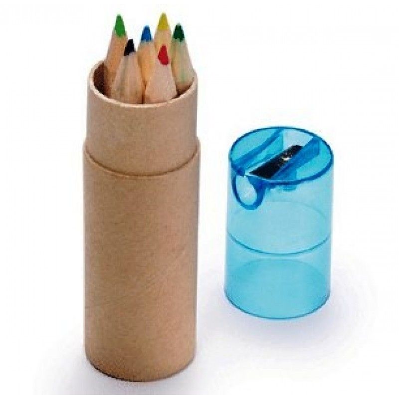 Promotional 6 Color Pencil with Sharpener