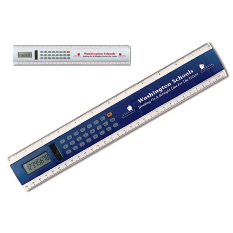 Promotional 12" Calculator Solar Ruler