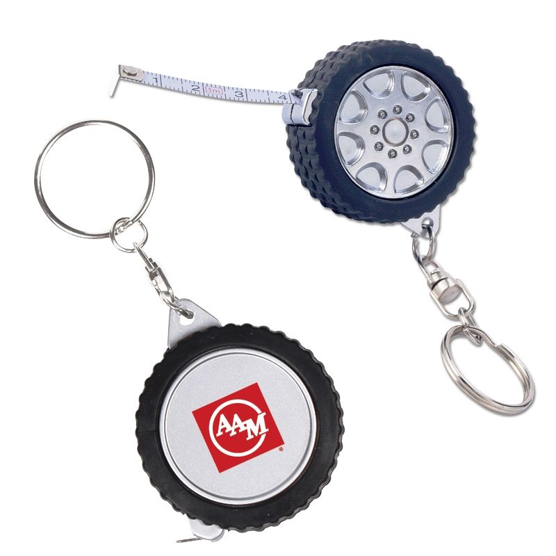 Promotional Tire Tape Measure Key Tag