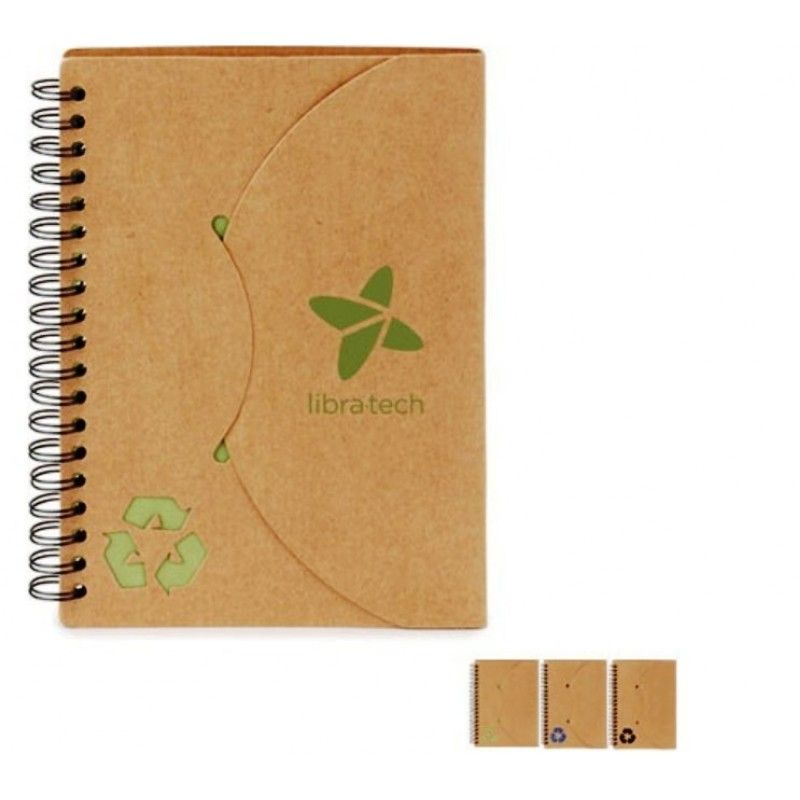 Promotional Eco Notebook w/ Die-Cut Recycling Symbol