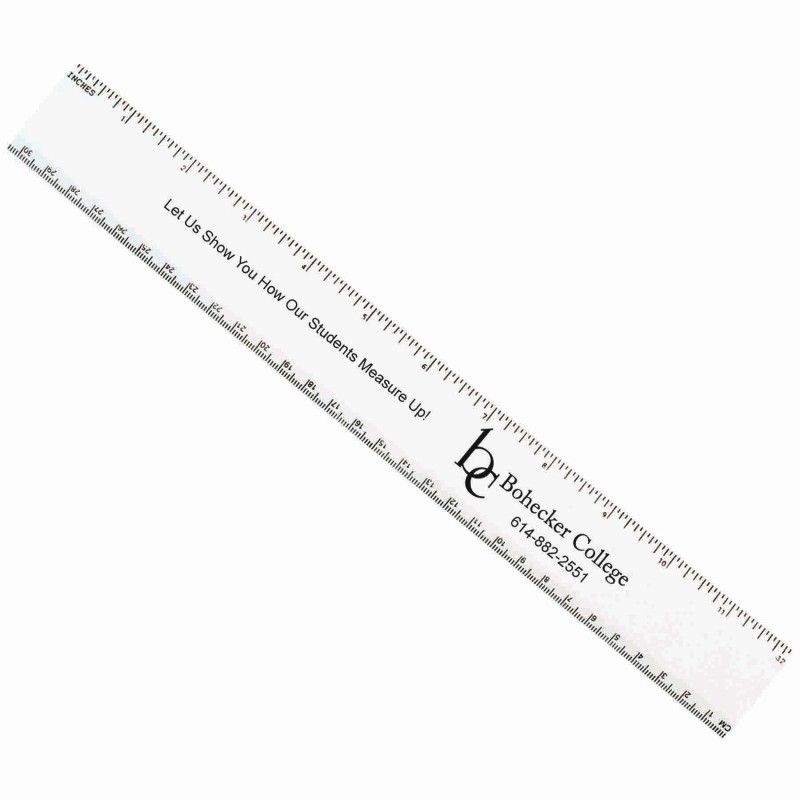 Promotional 12" Ruler W/ Embossed Increments