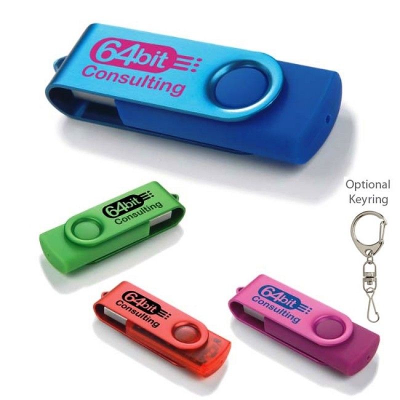 Promotional 2 Tone Folding Laser USB 2.0 Flash Drive