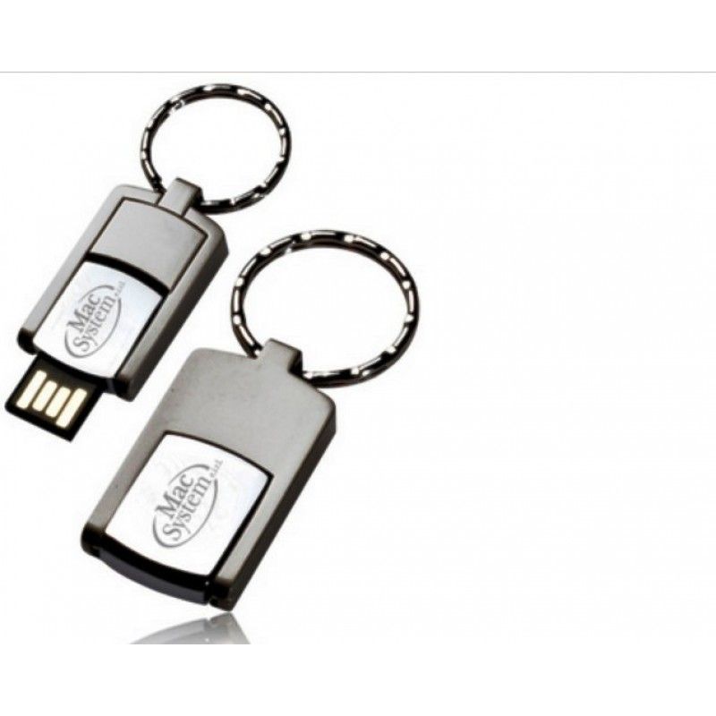 Promotional 1GB Mini Swivel Metal Custom Flash Drive Key Chains