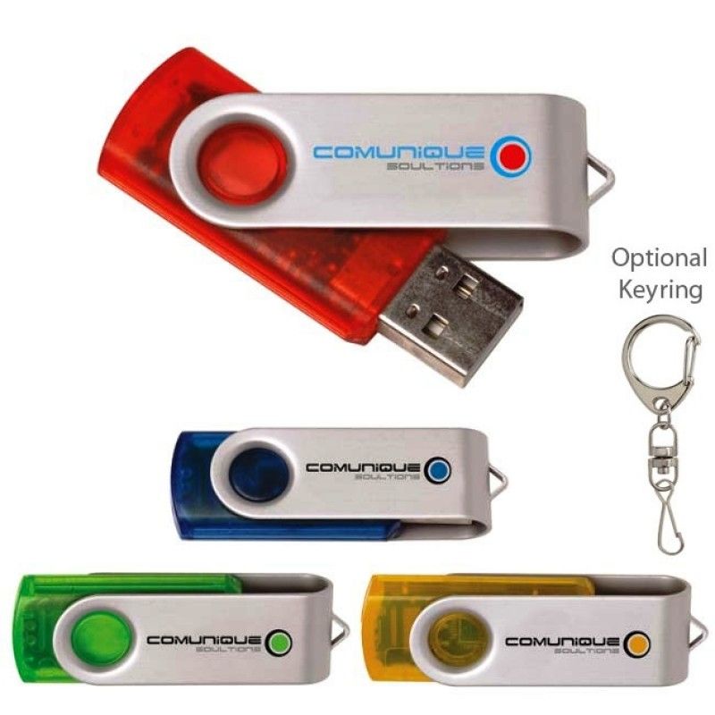 Promotional Translucent Folding keyring USB Flash Drive